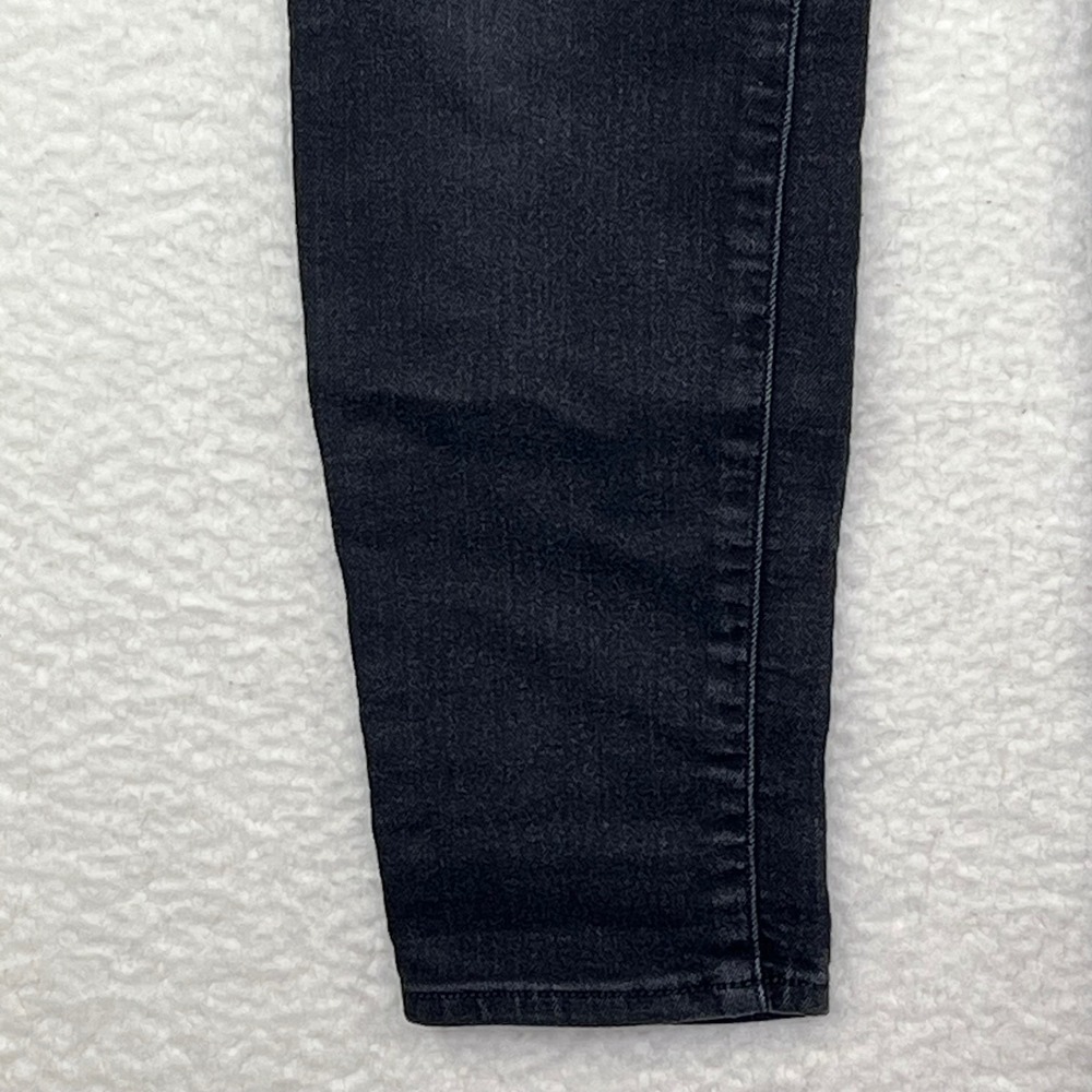 Guess Womens EMMA Skinny Jeans Faded Black Mid Rise Denim Iconic Logo Size 29 - Picture 4 of 16
